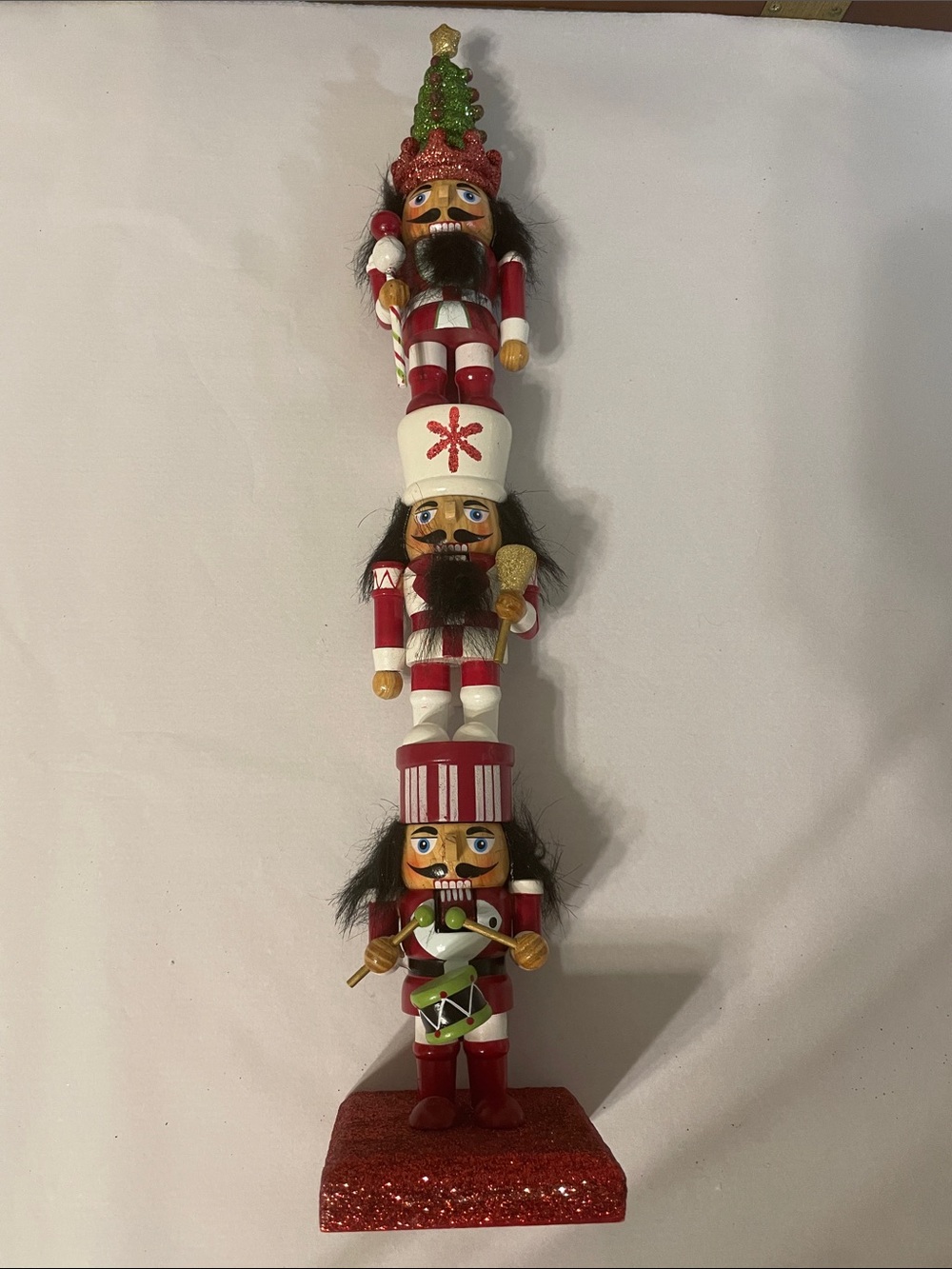 2011 Crescent 14” Stacked Nutcracker Christmas Figurine Holiday Decor